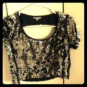 Sequin crop top